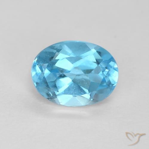 Topazio Blu svizzero naturale da 1.68 ct, Ovale, VS
