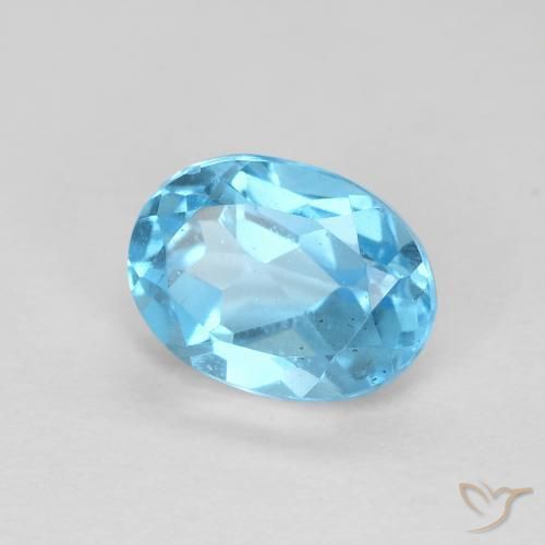 Topazio Blu svizzero naturale da 1.72 ct, Ovale, VS