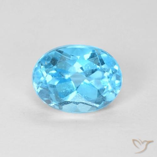 1.69ct Naturale Blu svizzero Topazio, Ovale, VS