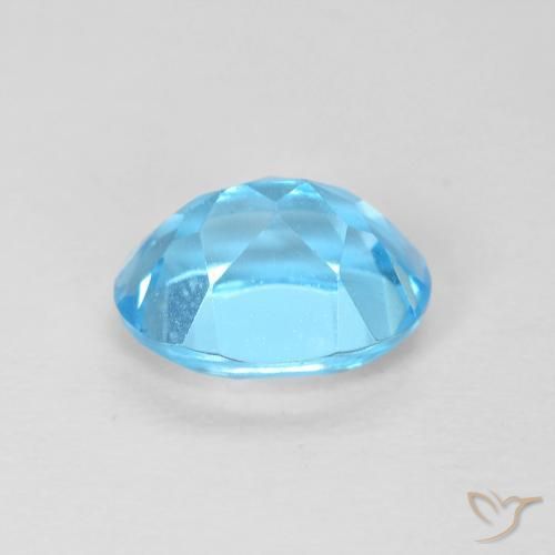 Topazio Blu svizzero naturale da 1.69 ct, Ovale, VS