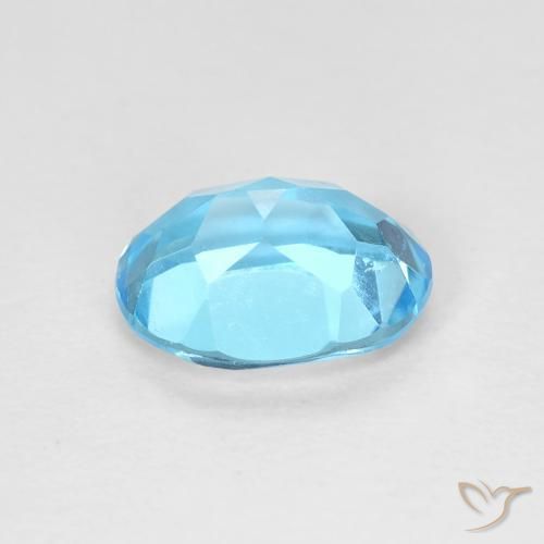 Topazio Blu svizzero naturale da 1.66 ct, Ovale, VVS-VS