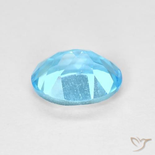 Topazio Blu svizzero naturale da 1.66 ct, Ovale, VVS-VS