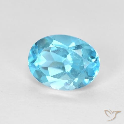 Topazio Blu svizzero naturale da 1.77 ct, Ovale, VVS