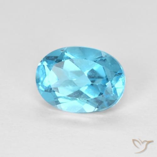 Topazio Blu svizzero naturale da 1.60 ct, Ovale, VVS