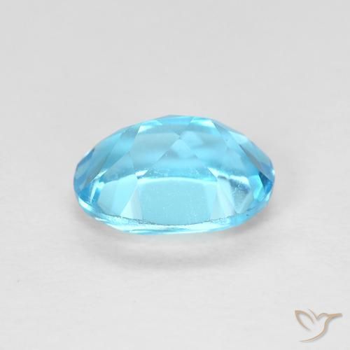 Topazio Blu svizzero naturale da 1.60 ct, Ovale, VVS