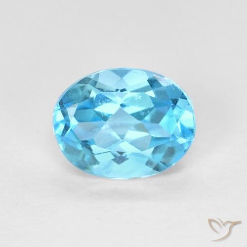 Topazio Blu svizzero naturale da 1.68 ct, Ovale, VVS
