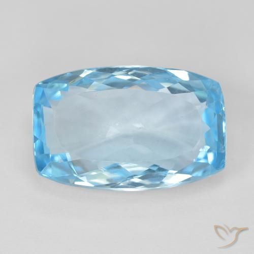 Topazio Blu svizzero naturale da 11.64 ct, Cuscino, VVS-VS