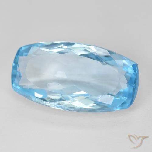 Topazio Blu svizzero naturale da 15.21 ct, Taglio a cuscino, VVS-VS