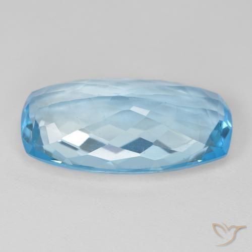 Topazio Blu svizzero naturale da 15.21 ct, Taglio a cuscino, VVS-VS