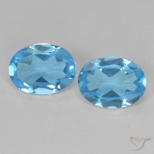 2.61ctw Naturale Blu svizzero Topazio, Ovale, VVS-VS