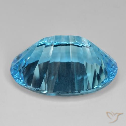 Topazio Blu svizzero naturale da 69.73 ct, Ovale, IF