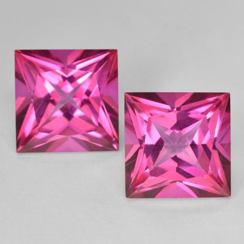 Topazio naturale rosa da 12,16 ct, quadrato, VVS-VS