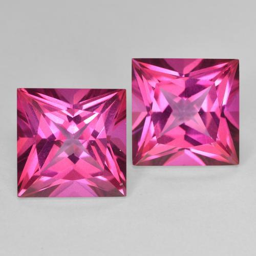 Topazio naturale rosa da 12,16 ct, quadrato, VVS-VS