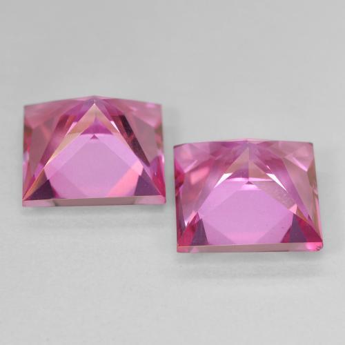 Topazio naturale rosa da 12,16 ct, quadrato, VVS-VS