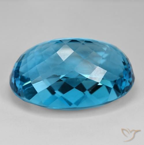 Topazio Blu London naturale da 138.23 ct, Ovale, IF