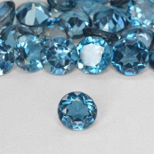 Topazio Blu London naturale da 1.01 ct, Rotondo, VS