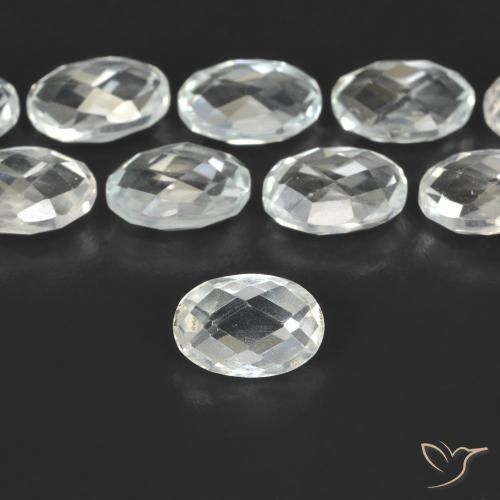 0.68ct Naturale Bianco caldo Topazio, Ovale, VVS