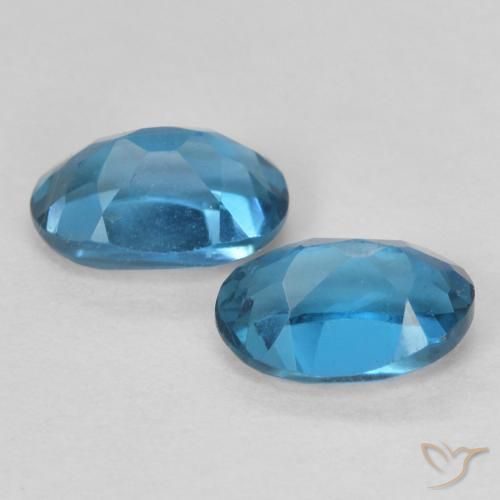 Gemme di Topazio Blu London naturale da 1.26 ct, Ovale, VS