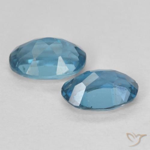 Gemme di Topazio Blu London naturale da 1.22 ct, Ovale, VS
