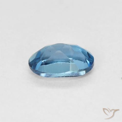 Topazio Blu London naturale da 0.60 ct, Ovale, VVS