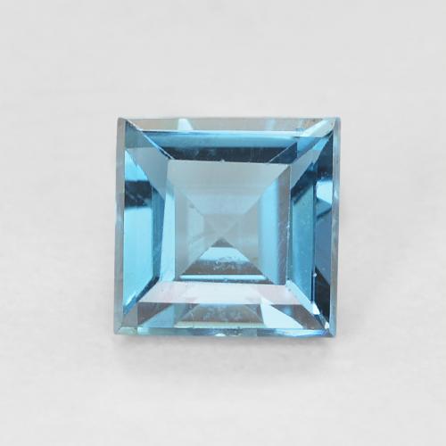 0.79ct Naturale Blu London Topazio, Quadrato, VVS