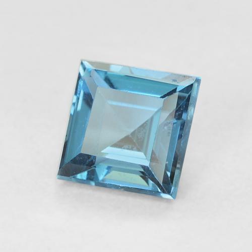 Topazio Blu London naturale da 0.79 ct, Quadrato, VVS