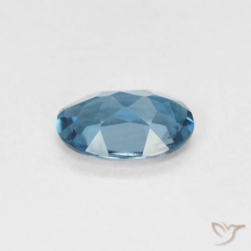 Topazio Blu London naturale da 0.70 ct, Ovale, VVS