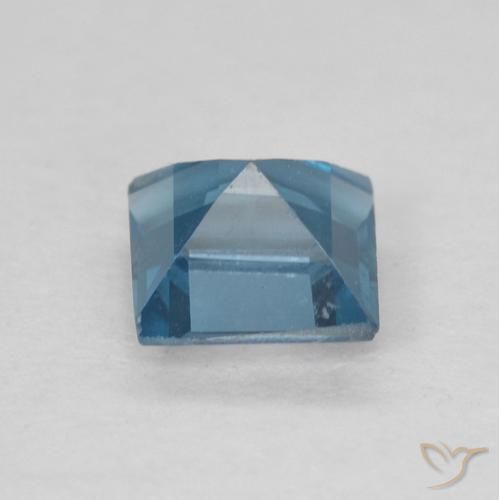 Topazio Blu London naturale da 0.62 ct, Quadrato, VVS-VS
