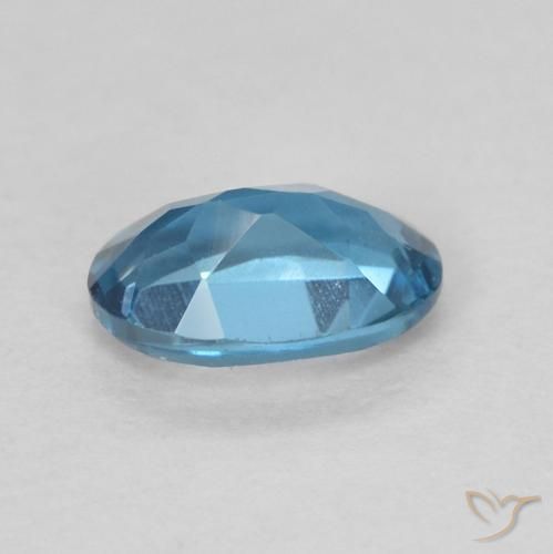 Topazio Blu London naturale da 0.56 ct, Ovale, VVS-VS