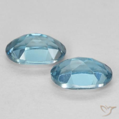 Gemme di Topazio Blu London naturale da 1.17 ct, Ovale, VVS-VS