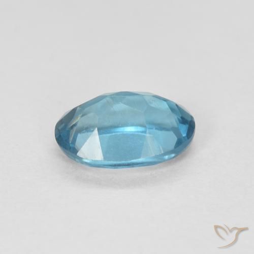 Topazio Blu London naturale da 0.65 ct, Ovale, VVS