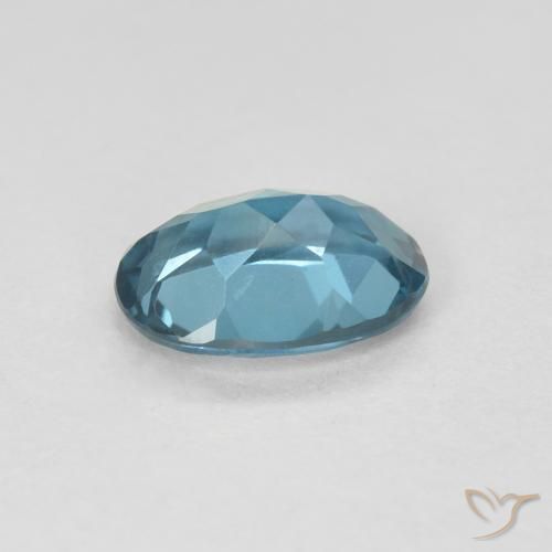 Topazio Blu London naturale da 0.80 ct, Ovale, VVS