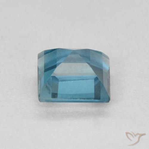 Topazio Blu London naturale da 0.61 ct, Quadrato, VVS