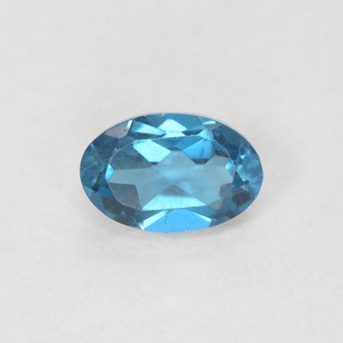 0.59ct Naturale Blu London Topazio, Ovale, VVS-VS