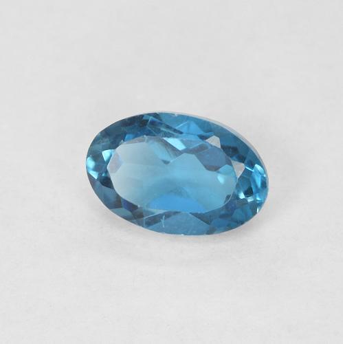 Topazio Blu London naturale da 0.59 ct, Ovale, VVS-VS