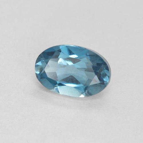 Topazio Blu London naturale da 0.62 ct, Ovale, VVS-VS