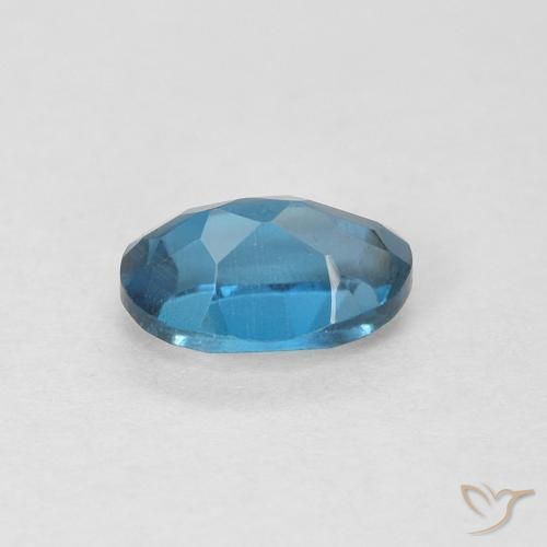 Topazio Blu London naturale da 0.61 ct, Ovale, VVS-VS