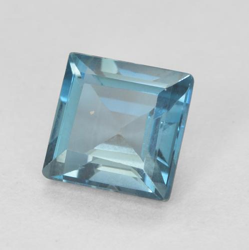 Topazio Blu London naturale da 0.79 ct, Quadrato, VVS