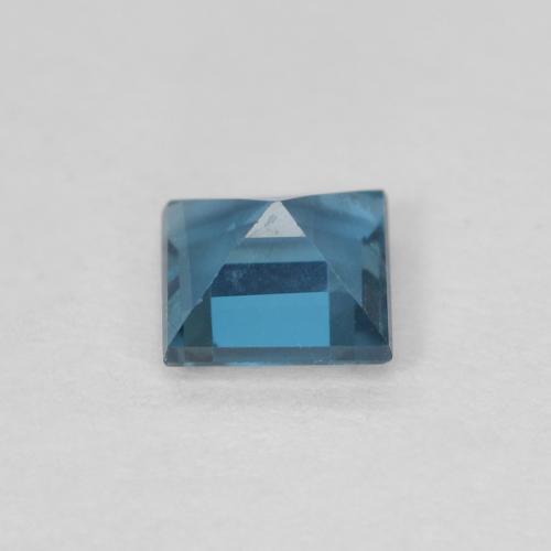 Topazio Blu London naturale da 0.63 ct, Quadrato, VVS-VS