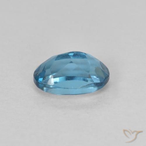 Topazio naturale blu da 0,73 ct, taglio ovale, VVS-VS