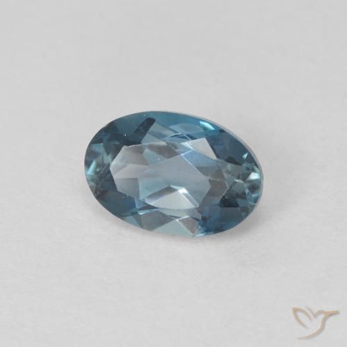 Topazio Blu London naturale da 0.64 ct, Ovale, VVS