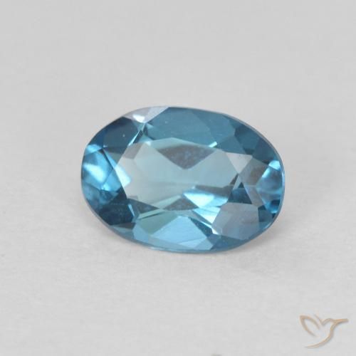 Topazio Blu London naturale da 0.82 ct, Ovale, VVS