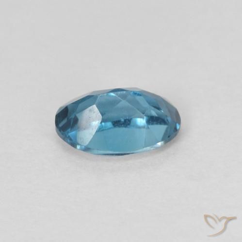 Topazio Blu London naturale da 0.64 ct, Ovale, VVS