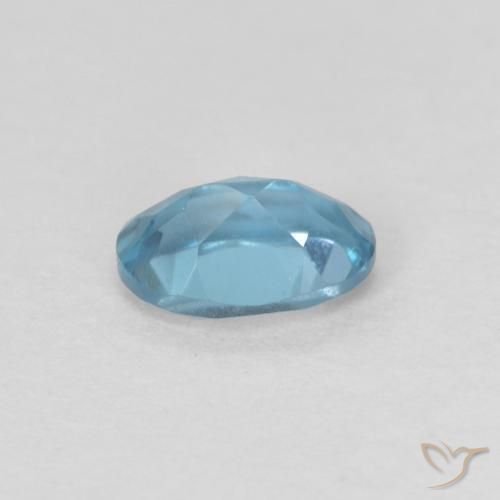 Topazio Blu London naturale da 0.64 ct, Ovale, VVS