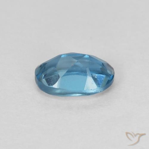 Topazio Blu London naturale da 0.72 ct, Ovale, VVS