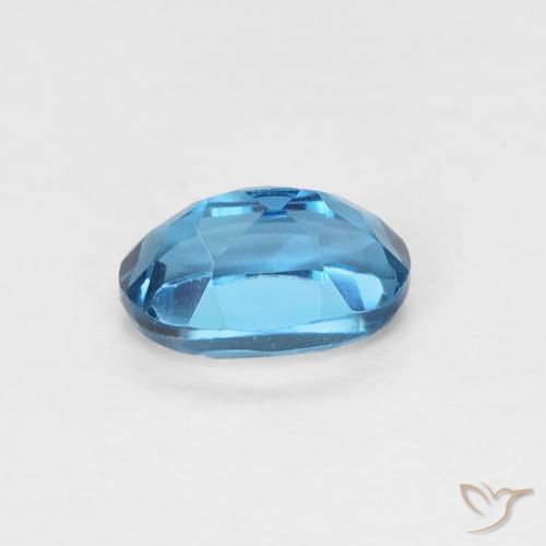 Topazio Blu London naturale da 0.67 ct, Ovale, VVS-VS