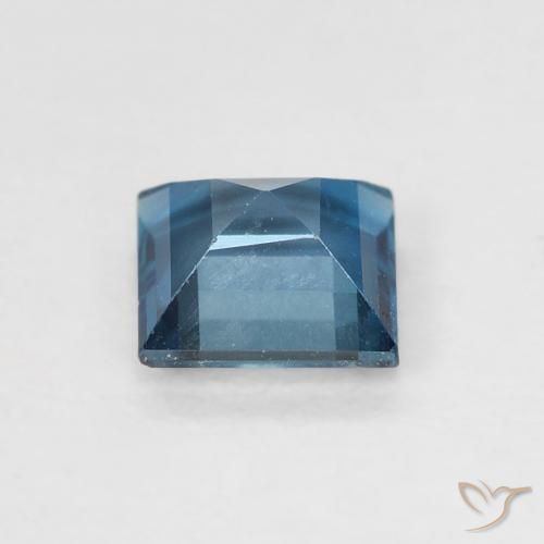 Topazio Blu London naturale da 0.75 ct, Quadrato, VVS-VS