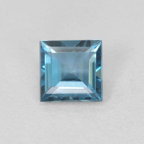 Topazio Blu London naturale da 0.76 ct, Quadrato, VVS-VS