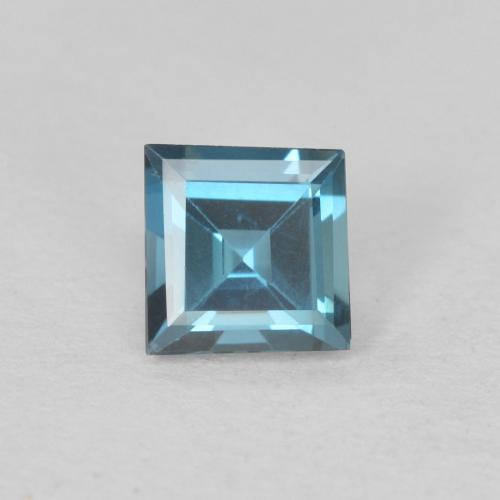 0.66ct Naturale Blu London Topazio, Quadrato, VVS-VS