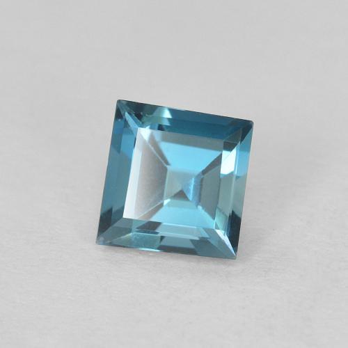 Topazio Blu London naturale da 0.66 ct, Quadrato, VVS-VS